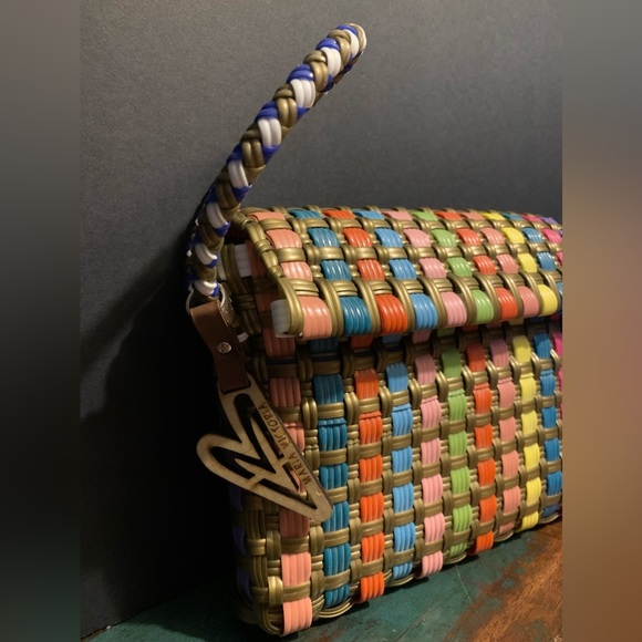 Maria Victoria Woven Rainbow Wristlet - Picture 3 of 5